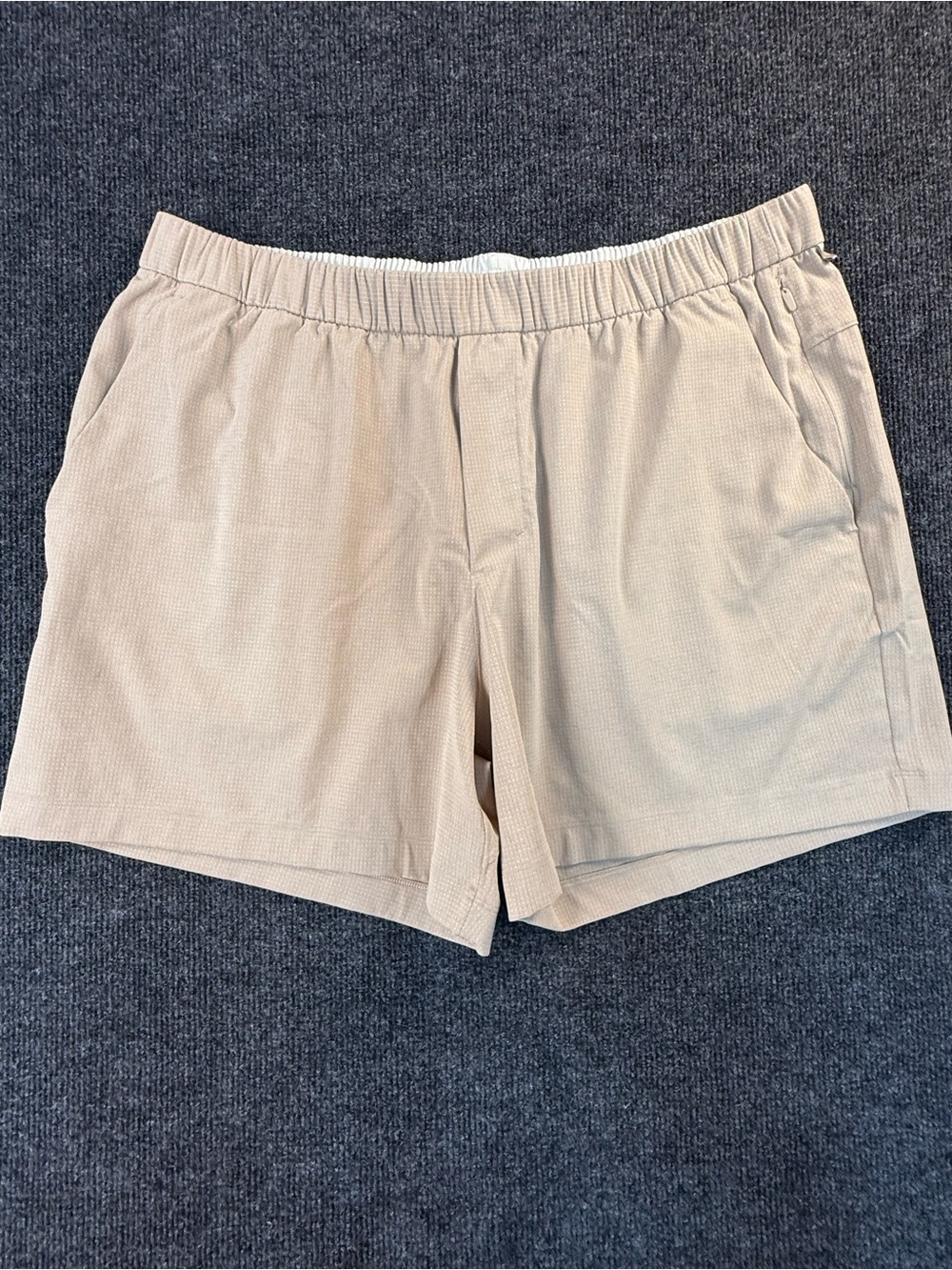 Men's Elastic-Waist Casual in Beige Lululemon Shorts XL